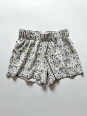 Almond Floral Runners Shorts