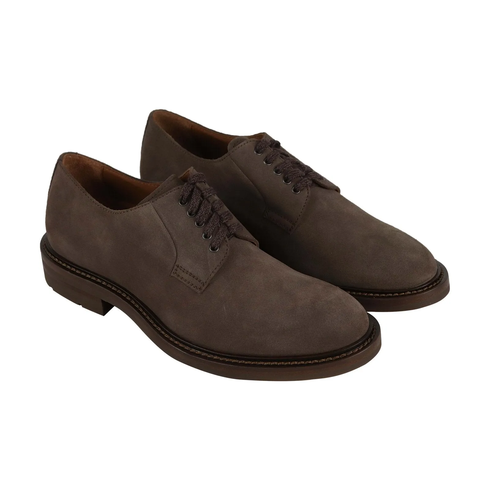Aquatalia Roberto Suede 34M0391 Mens Brown Lace Up Plain Toe Oxfords Shoes