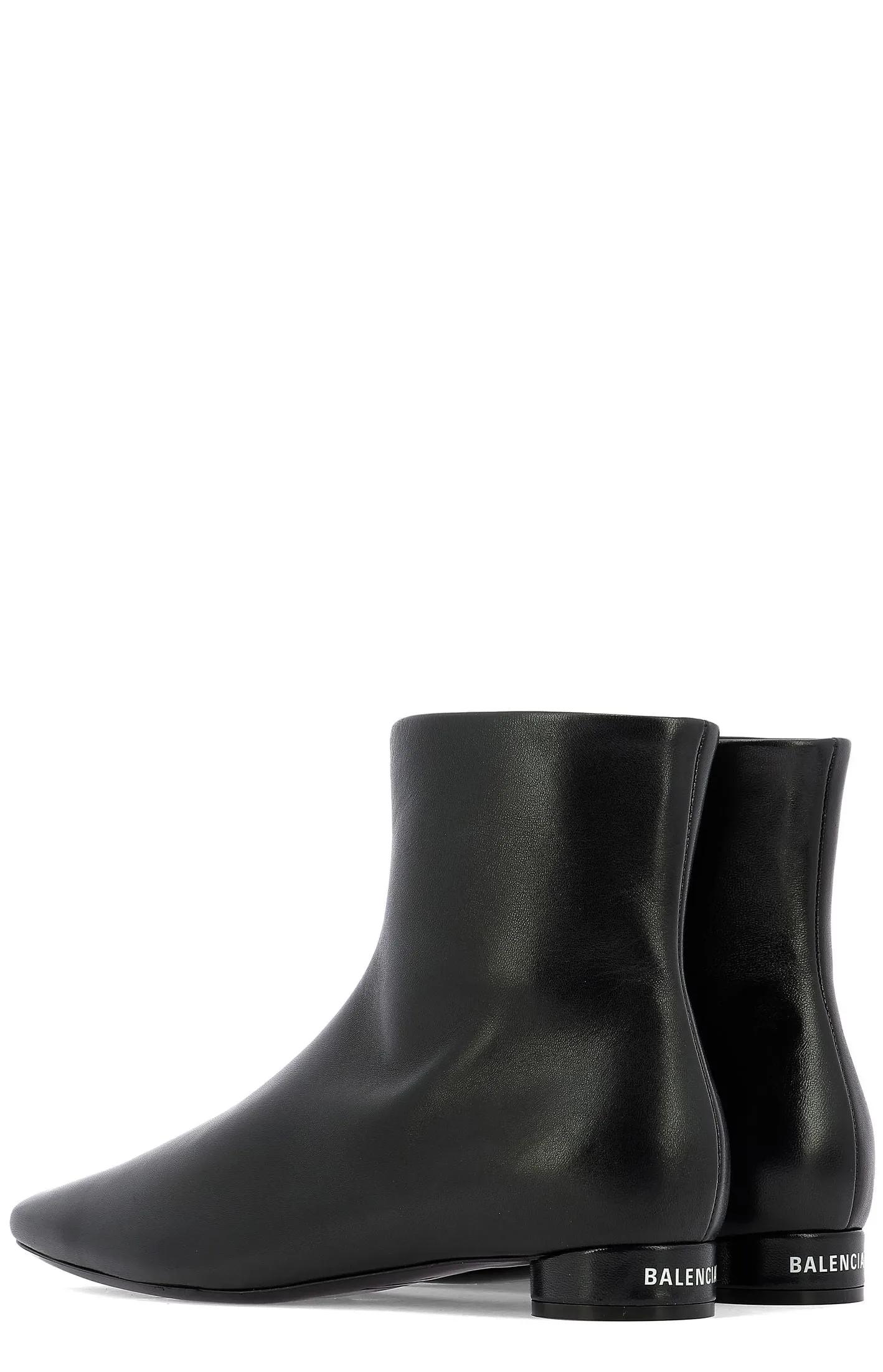 Balenciaga Logo Heeled Ankle Boots