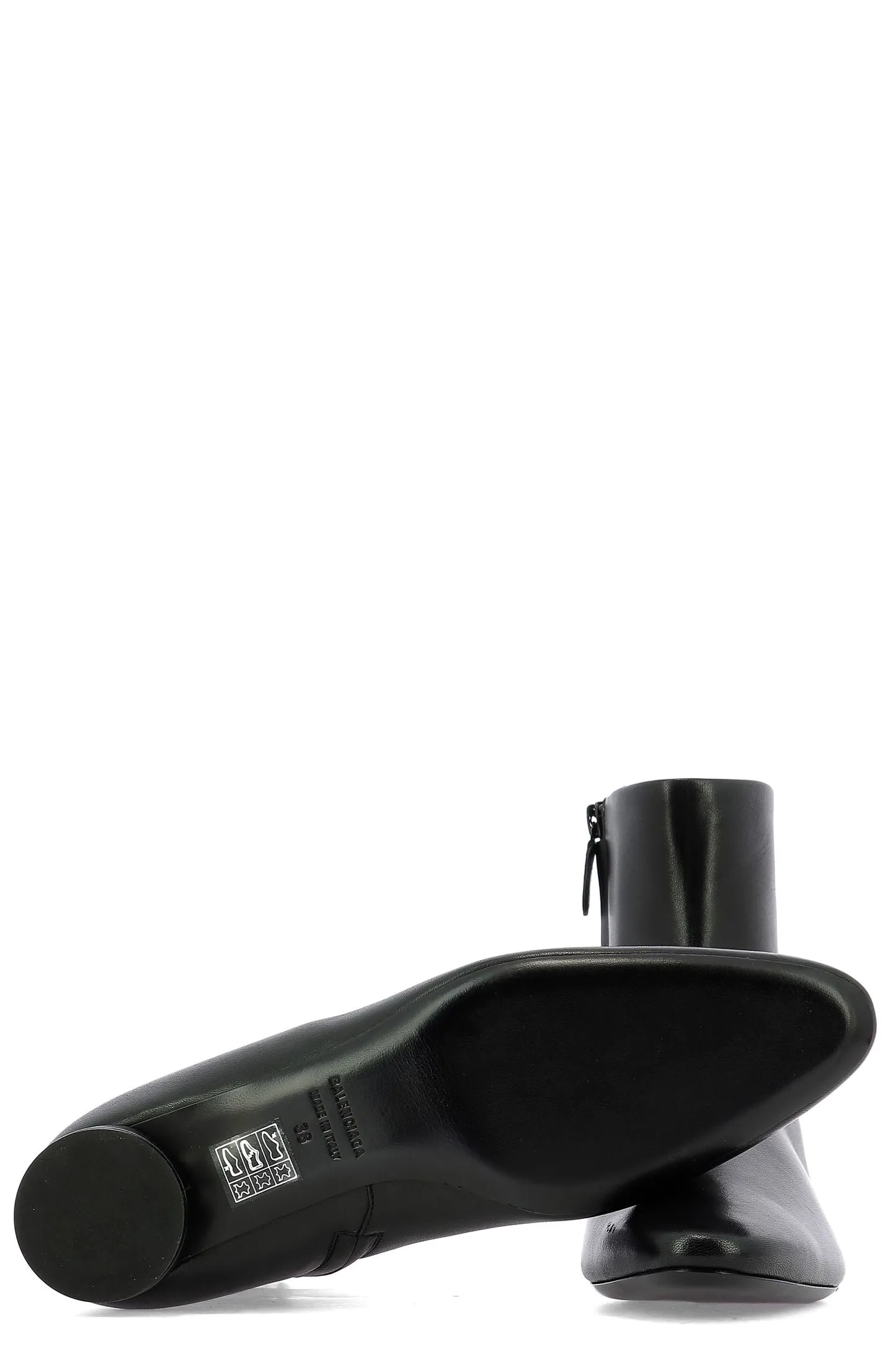 Balenciaga Logo Heeled Ankle Boots