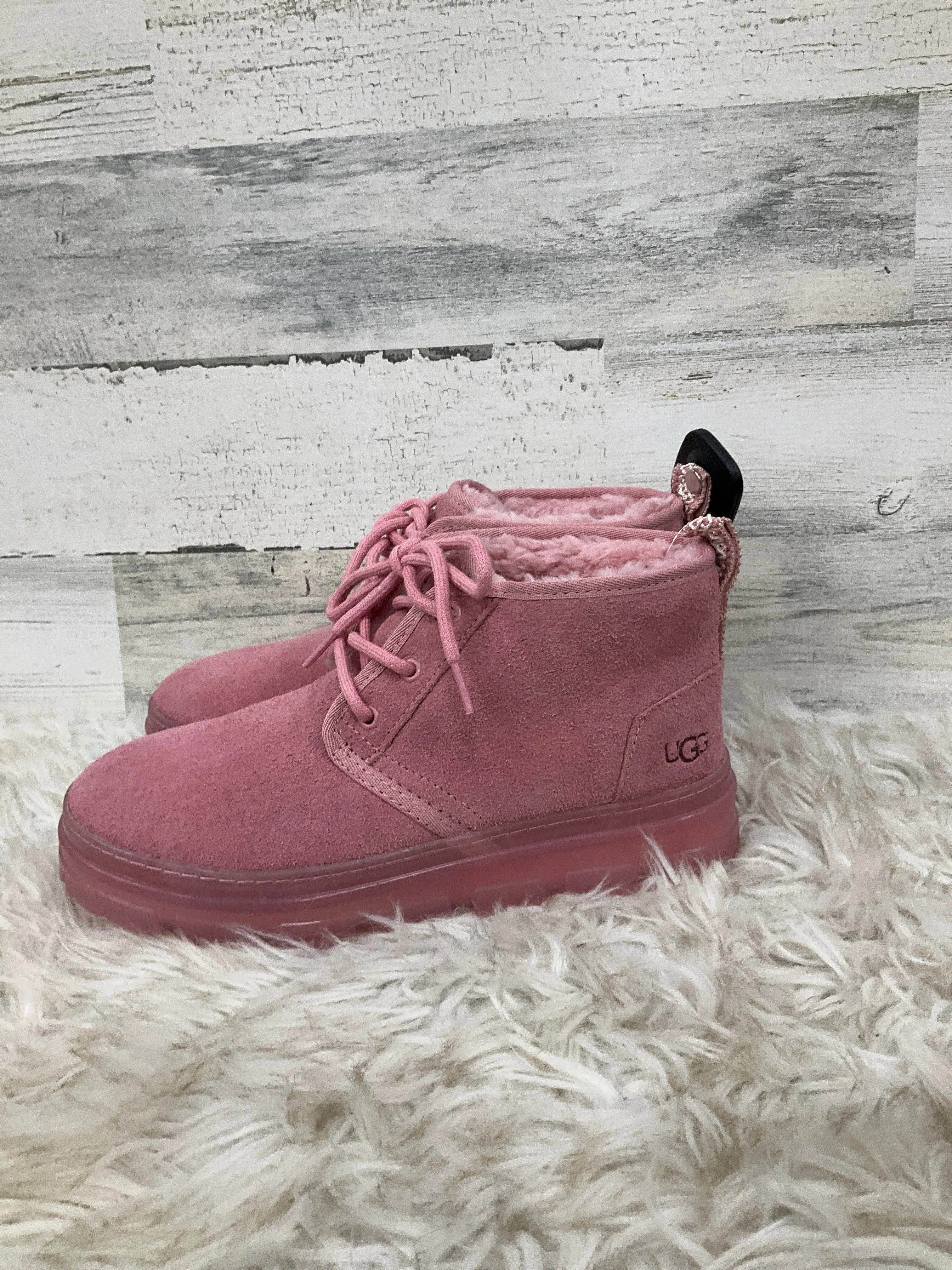 Boots Designer By Ugg In Pink, Size: 8