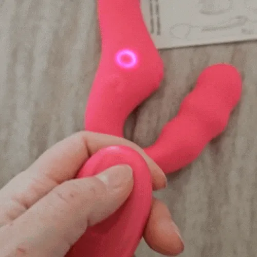 Double Ended Strapless Dildo for Women Naughty Sex with 10 Intense Vibrating Modes