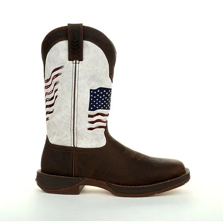 DURANGO Men's Rebel Distressed Flag Embroidery Western Boot DDB0312