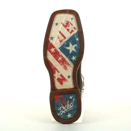 DURANGO Men's Rebel Distressed Flag Embroidery Western Boot DDB0312