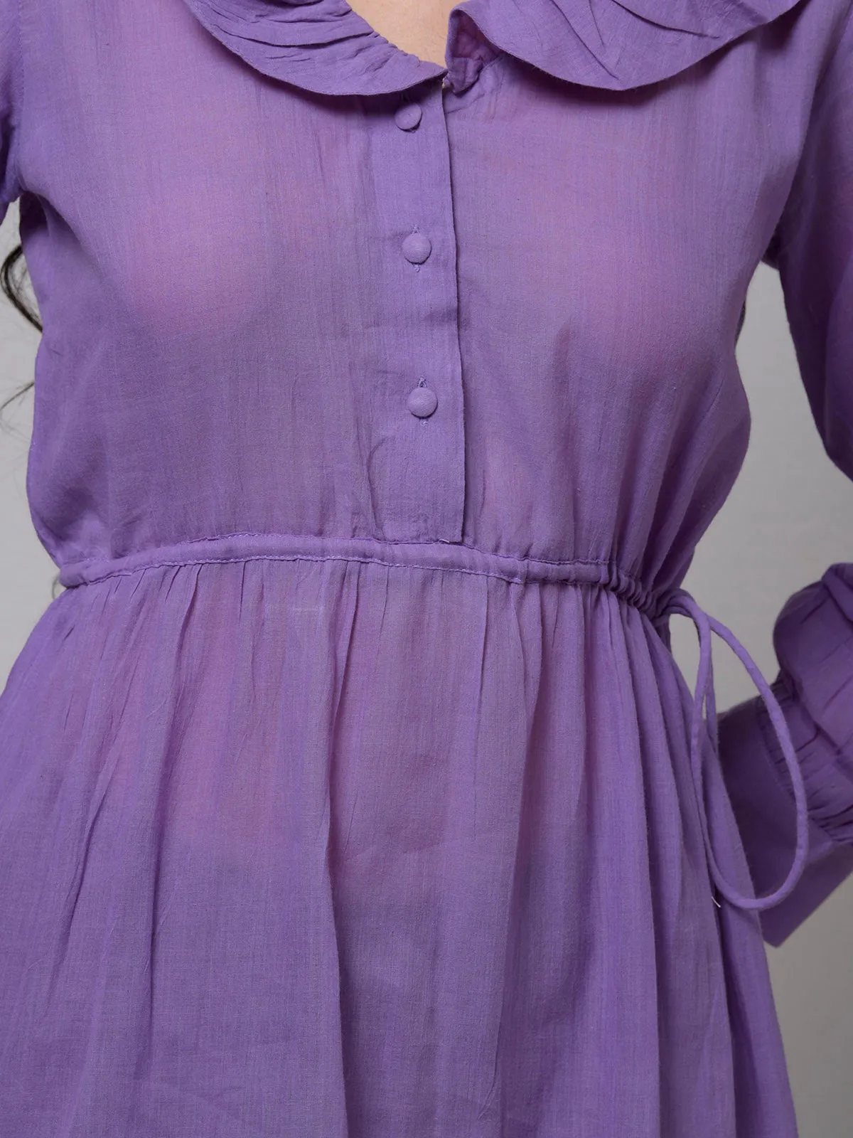 Eshe Handwoven Cotton Dress Purple