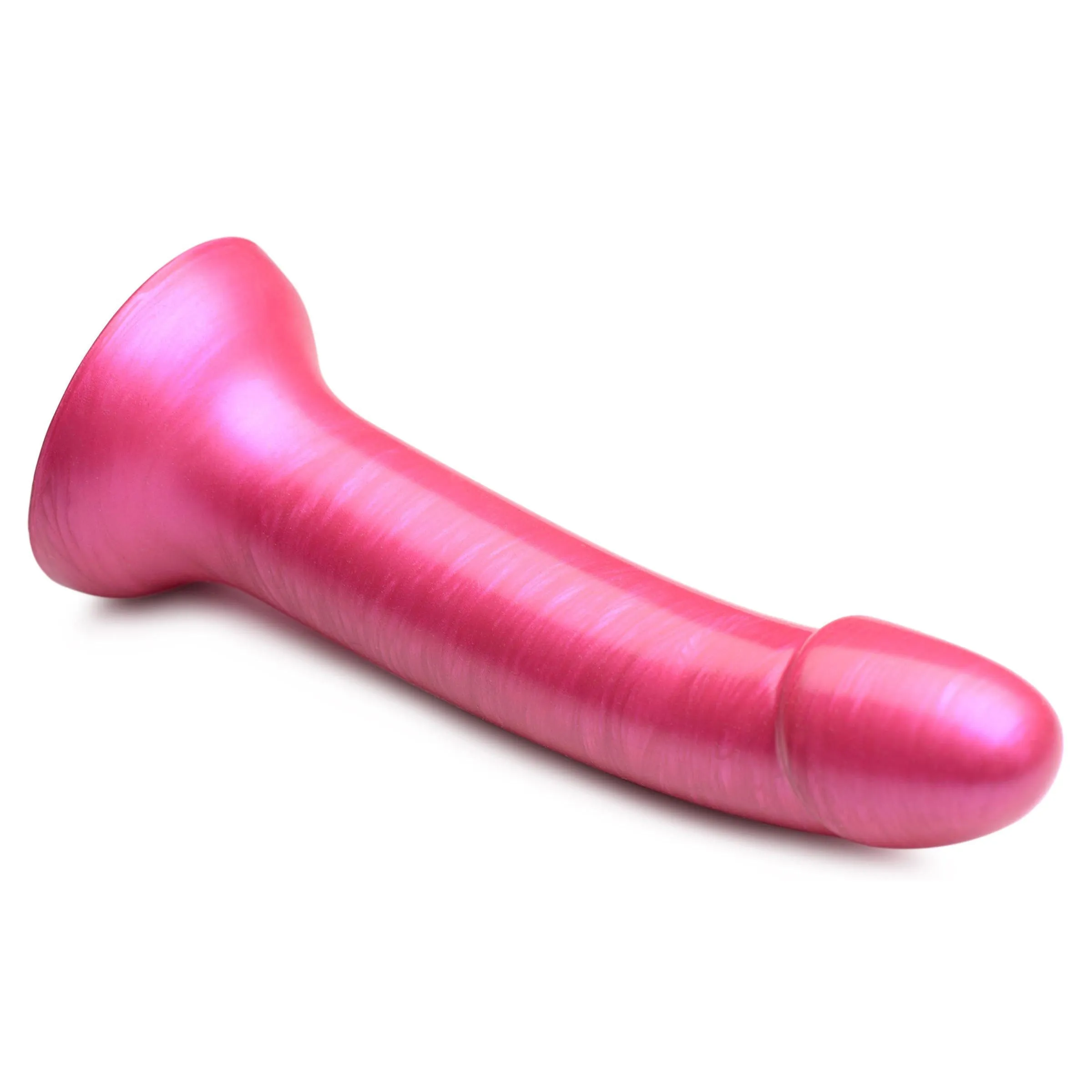 G-Tastic 7 Inch Metallic Silicone Dildo - Pink