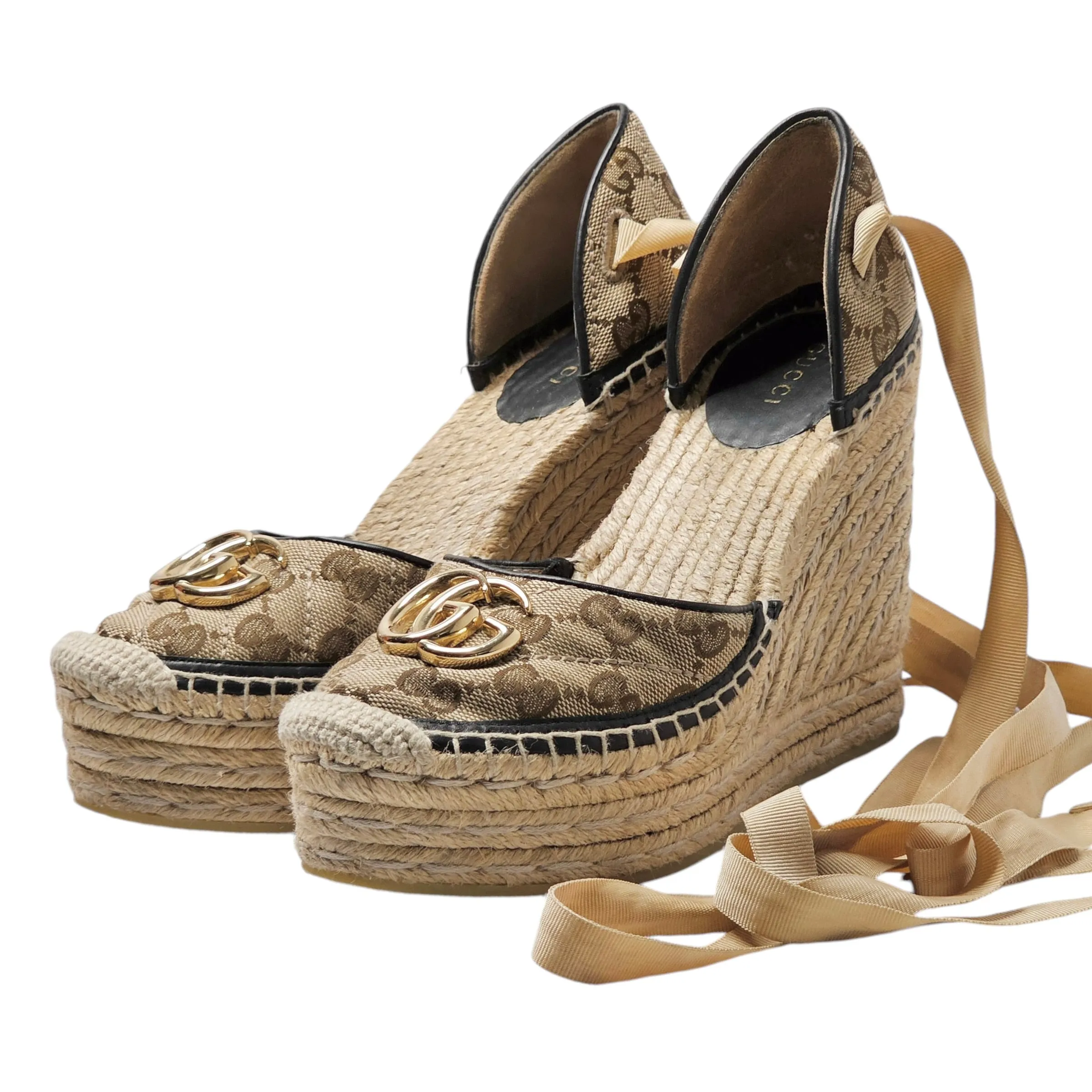 GUCCI ESPRADRILLE WEDGE HEELS EU 36/ UK 3