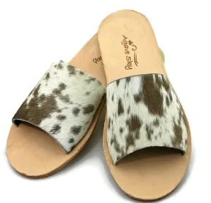 Hair on hide slides || Chocolate