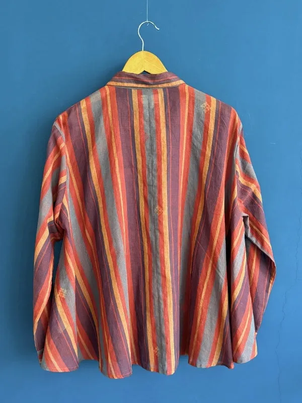 Lillian Hand woven stripe jamdani shirt