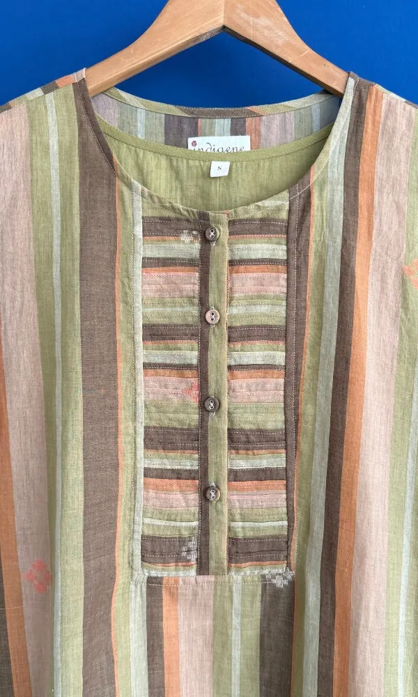 Maria Hand woven stripe jamdani kurta