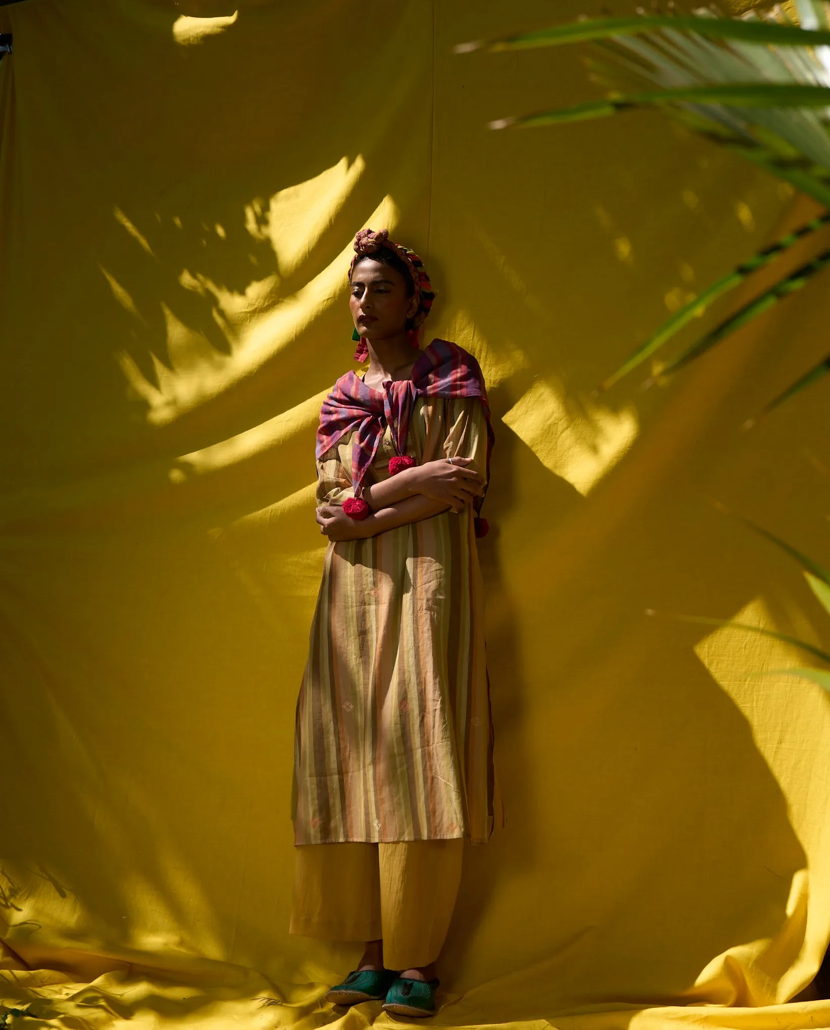 Maria Hand woven stripe jamdani kurta