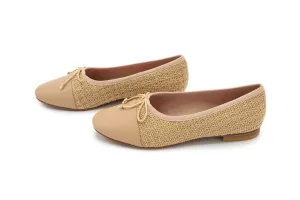 Nime Nude Raffia/Nude Leather
