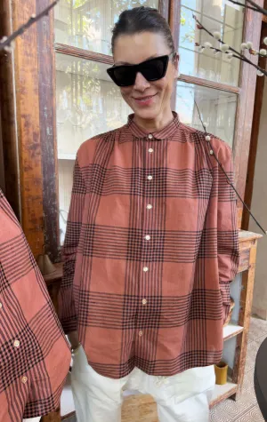 Plaid Sienna khadi blouse