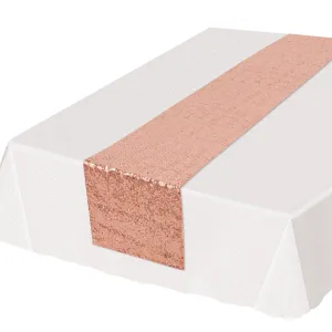 Sequined Party Table Runner - rose gold